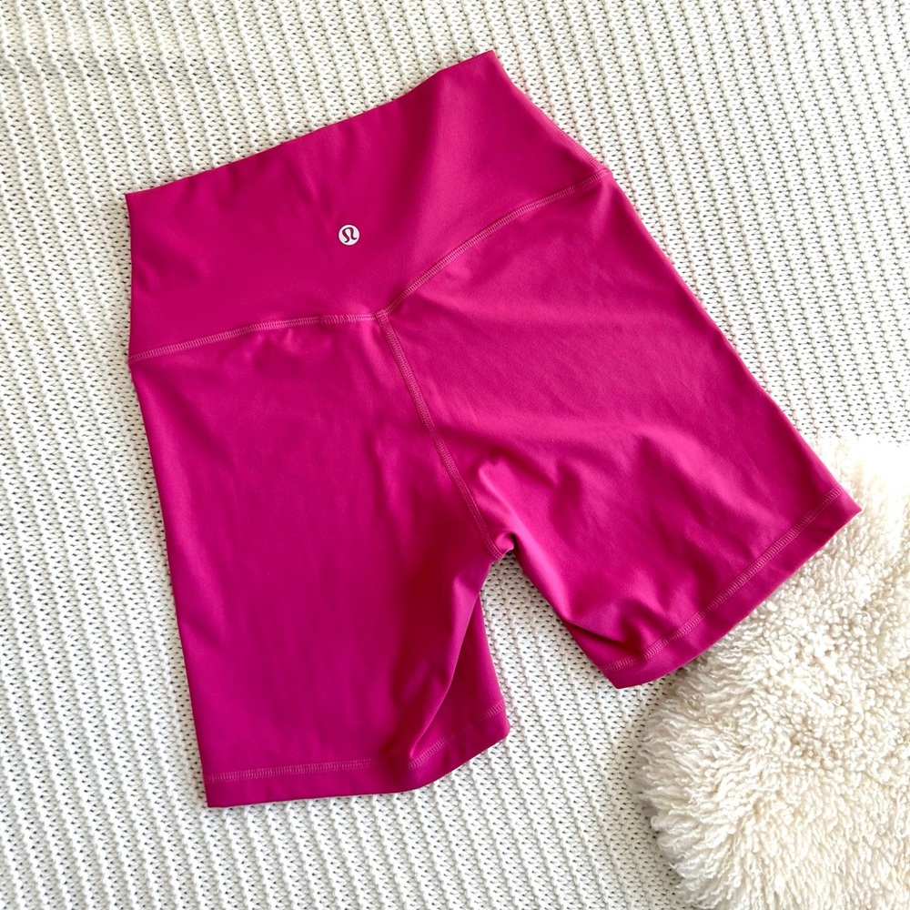 Lululemon 🩷 pink biker 6” shorts size 4 • like new